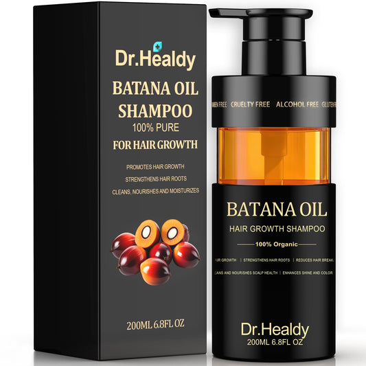 Dr.Healdy Batana Oil Shampoo for Hair Growth, Against Hair Loss & Moisturizes, Reduces Breakage - Sulfate Free Formula for All Hair Types (6.8 Fl Oz) Beauty & Personal Care Dr. Healdy
