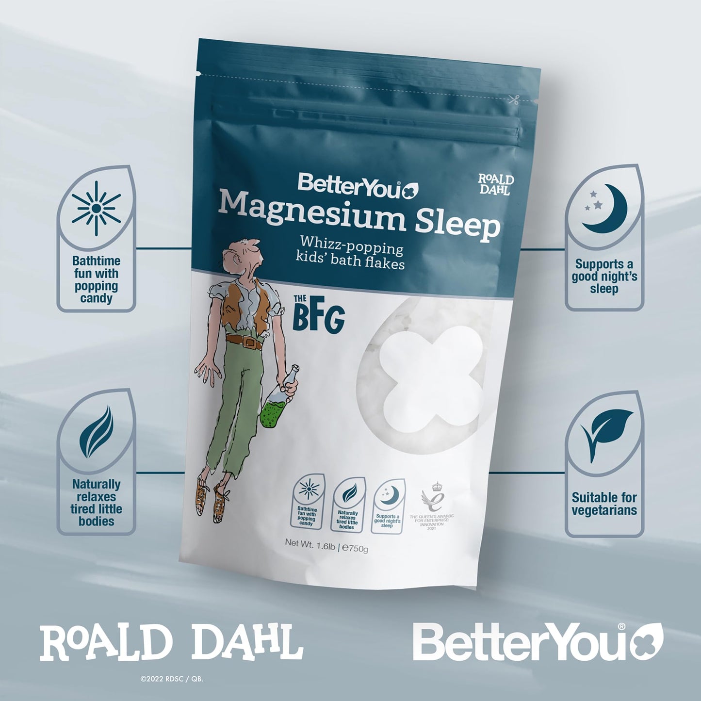 BetterYou Magnesium Sleep Kid’s Bath Flakes - Bath Salts with Popping Candy - Bath Soak with Natural Magnesium - Relaxing Lavender for Sleep - 1.6 lb Beauty and Personal Care BetterYou