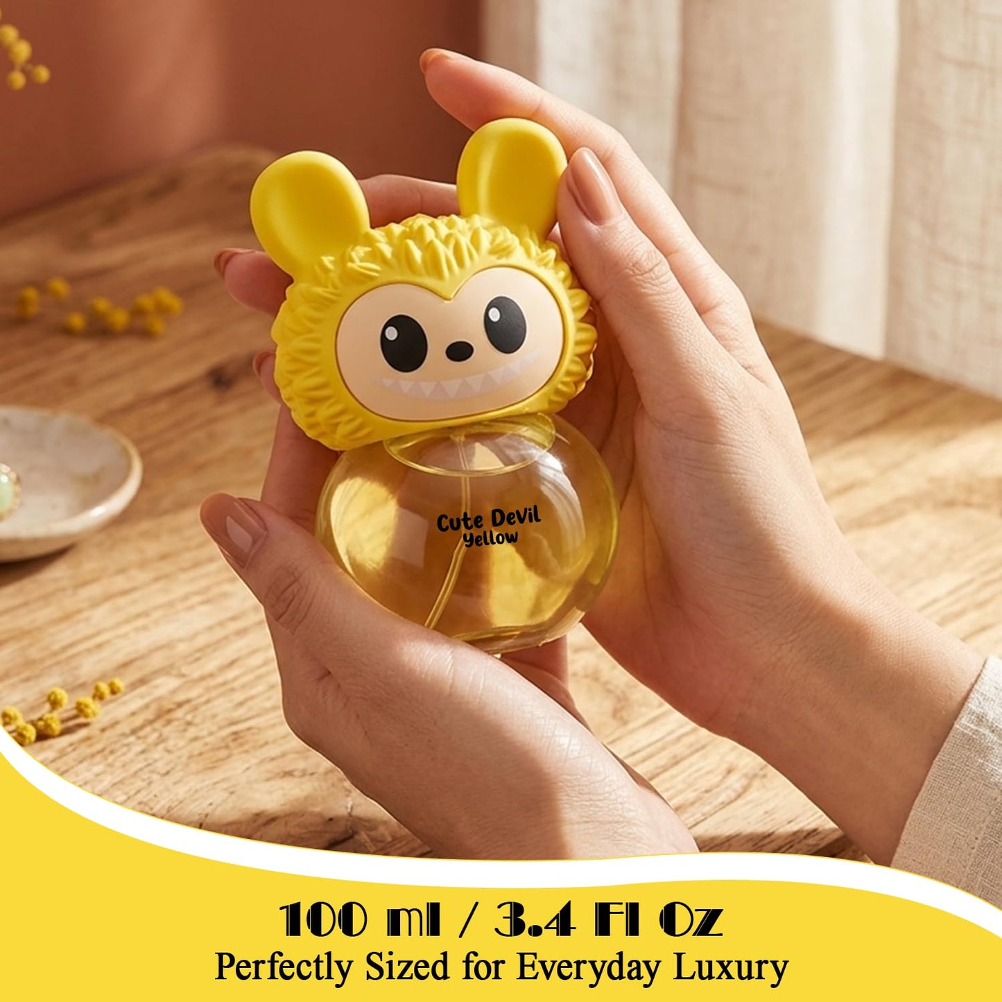 AHUJA Cute Devil Yellow Perfume 100ml - Sweet Peach & Orris Eau De Parfum - Soft Clean Floral Scent Beauty & Personal Care AHUJA