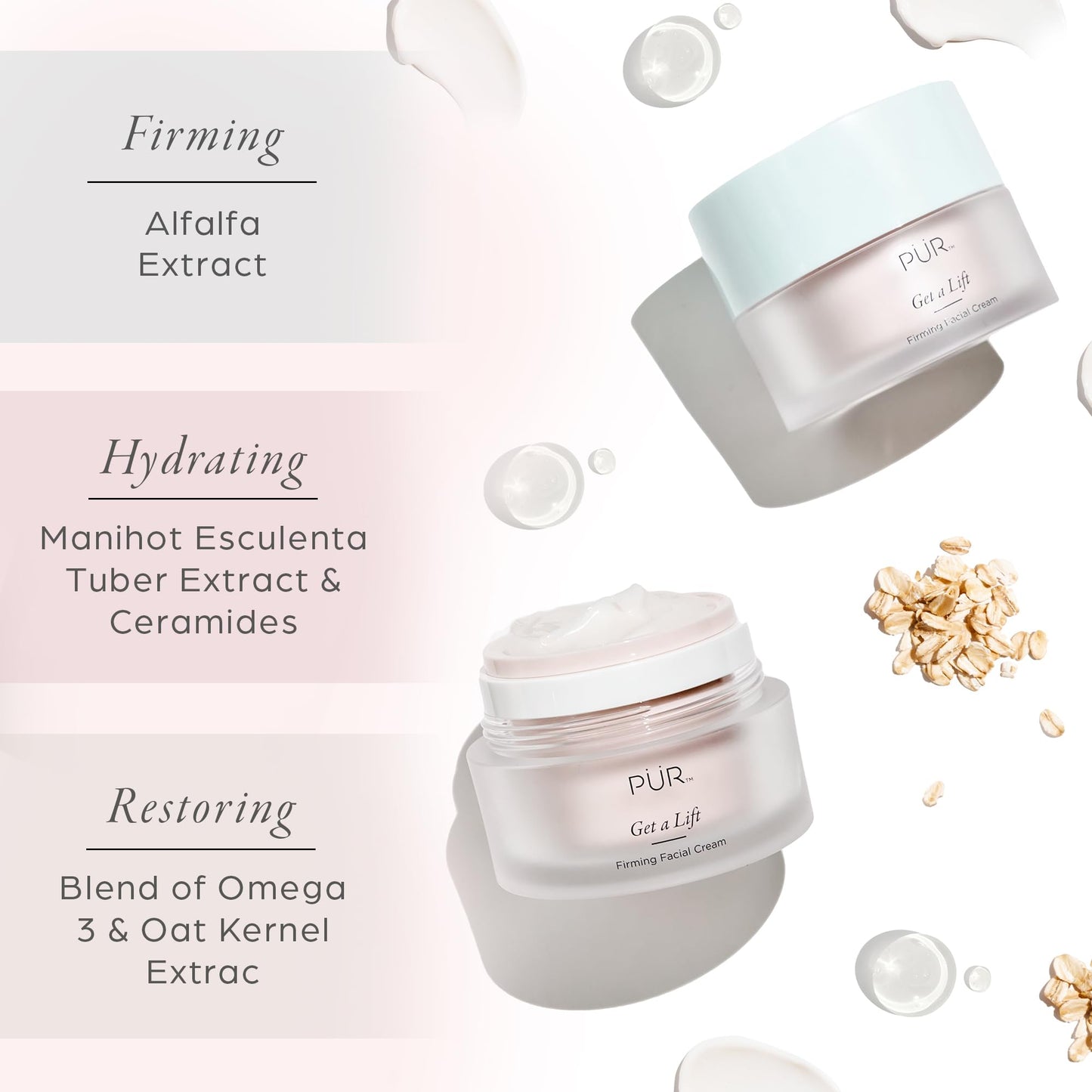 PÜR MINERALS Firming Facial Cream, Get a Lift by Triple-Action Lightweight Moisturizer for Face & Neck Tightens Sagging Skin & Restores Firmness Beauty & Personal Care PÜR MINERALS