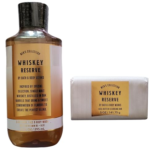 Bath & Body Works Whiskey Reserve 3-in-1 Hair, Face & Body Wash and Bar Soap Beauty & Personal Care Bath & Body Works