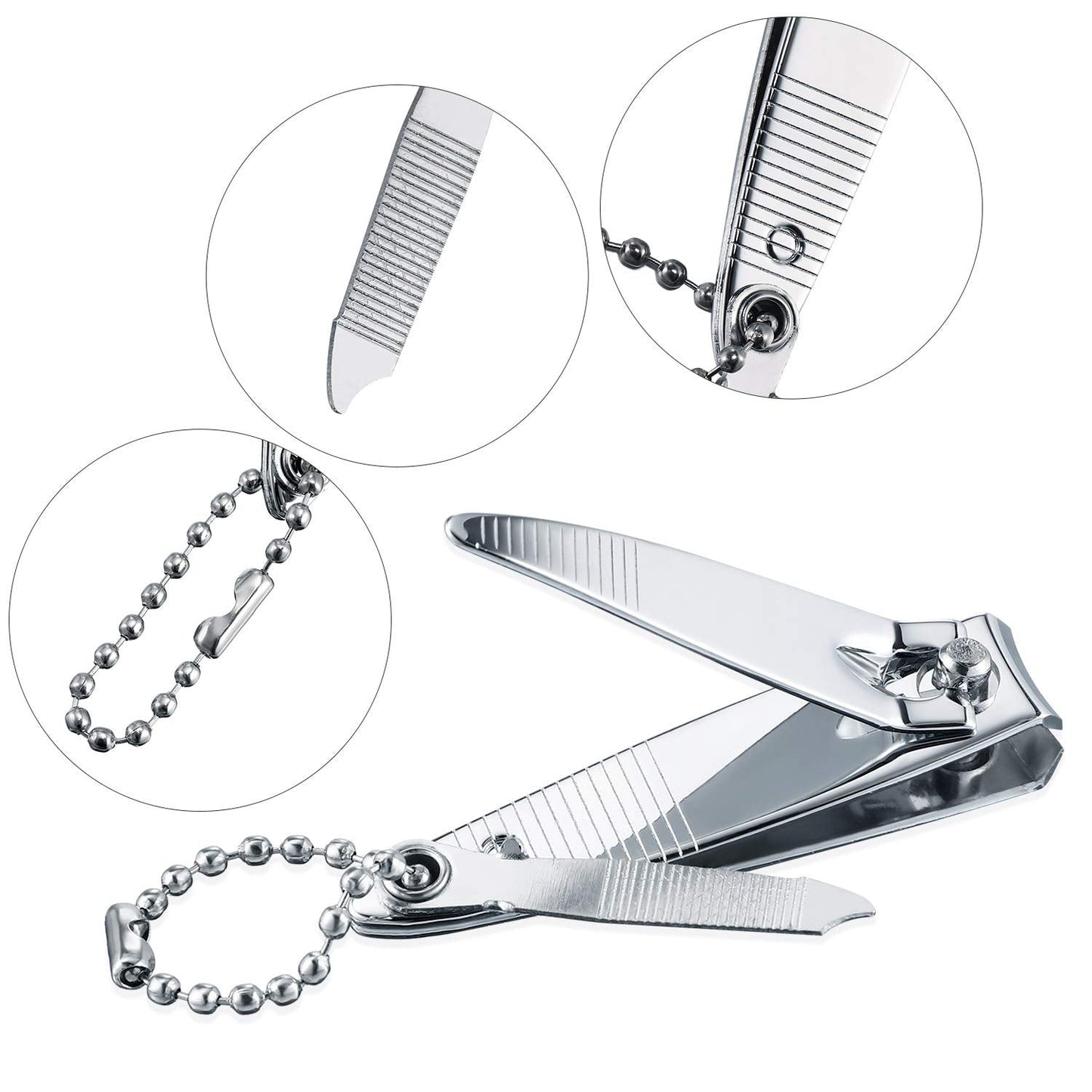 Bememo 12 Pcs Stainless Nail Clippers Set Fingernail Clippers and Toenail Cutter Tool Set, Men, Women, Elder, Home Travel Salon Care Beauty & Personal Care Bememo