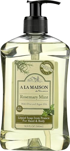 A LA MAISON Rosemary Mint French Liquid Hand Soap - Natural Hand Wash Made with Essential Oils - Biodegradable, Plant-Based, Vegan, Cruelty-Free Beauty & Personal Care A LA MAISON