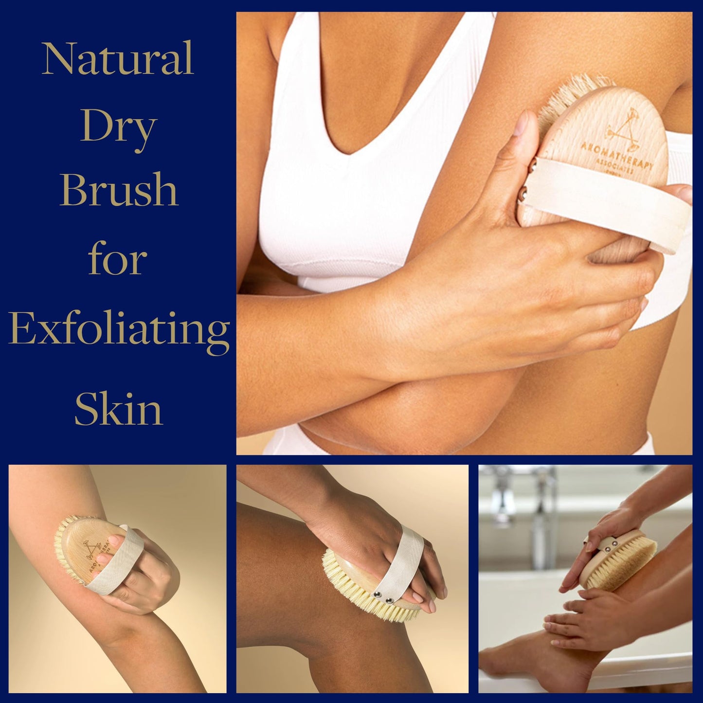 Aromatherapy Associates Revive Body Brush, Natural Dry Brush for Exfoliating Skin, Boost Circulation & Lymphatic Drainage, Anti-Cellulite Body Scrub Beauty and Personal Care Aromatherapy Associates