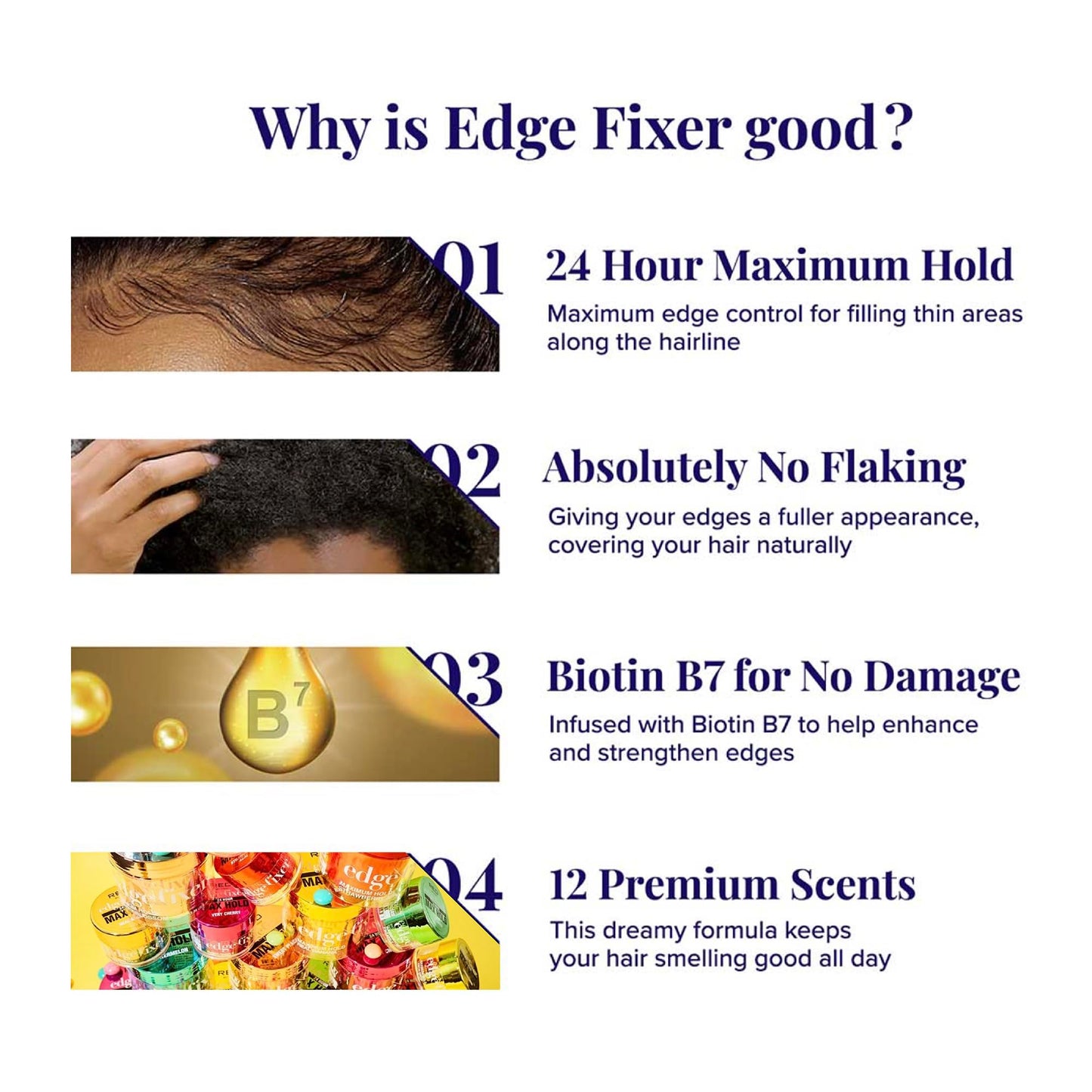 Red by Kiss Edge Fixer 24 Hour Maximum Hold Edge Wax No Flaking Biotin B7 Infused Hair Gel Beauty & Personal Care Red by Kiss