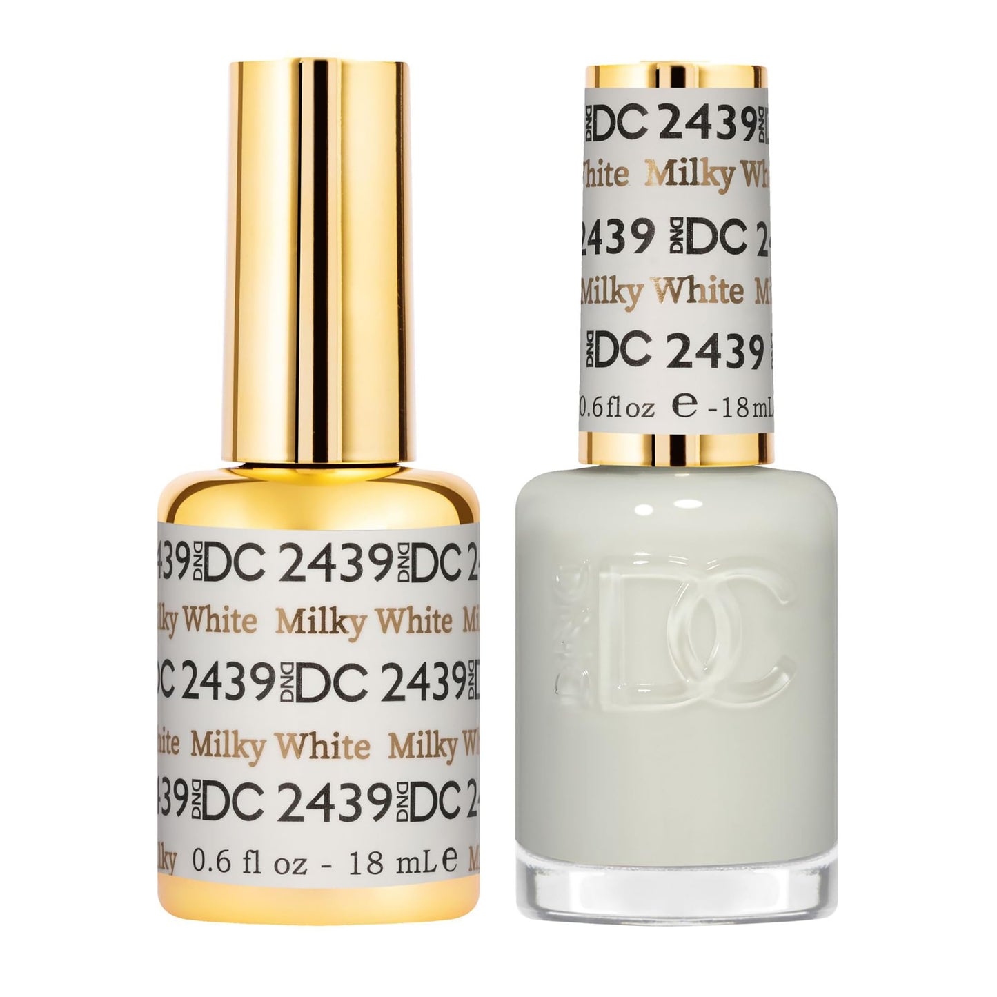 DND DC Gel Polish Set, Sheer Collection, UV/LED Gel Polish and Air Dry Nail Lacquer, Matching Chip-Free Polish Duo, 2439 Milky White, 0.5 Fl Oz Beauty and Personal Care DAISY DND Default Title