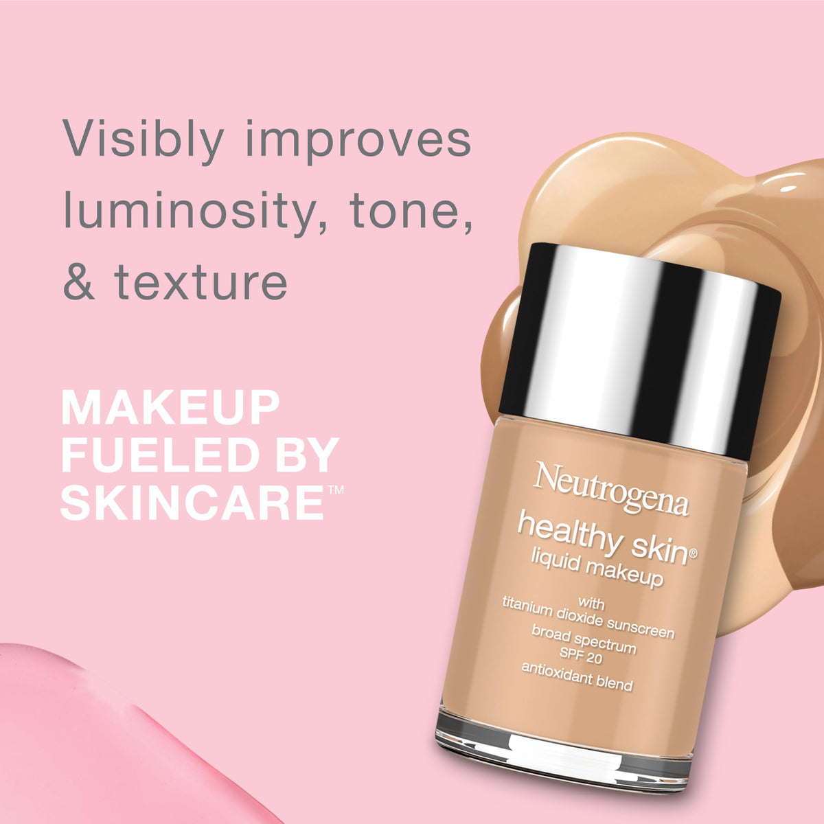 Neutrogena Healthy Skin Liquid Makeup Foundation, Broad Spectrum SPF 20 Sunscreen, Lightweight & Flawless Coverage Foundation with Antioxidant Vitamin Beauty & Personal Care Neutrogena