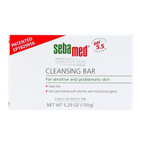 SEBAMED Cleansing Bar - Soap-free Gentle and Deep Pore Hydrating Cleanser with Vitamins and Lecithin - Recommended for Sensitive and Problematic Skin Beauty & Personal Care SEBAMED