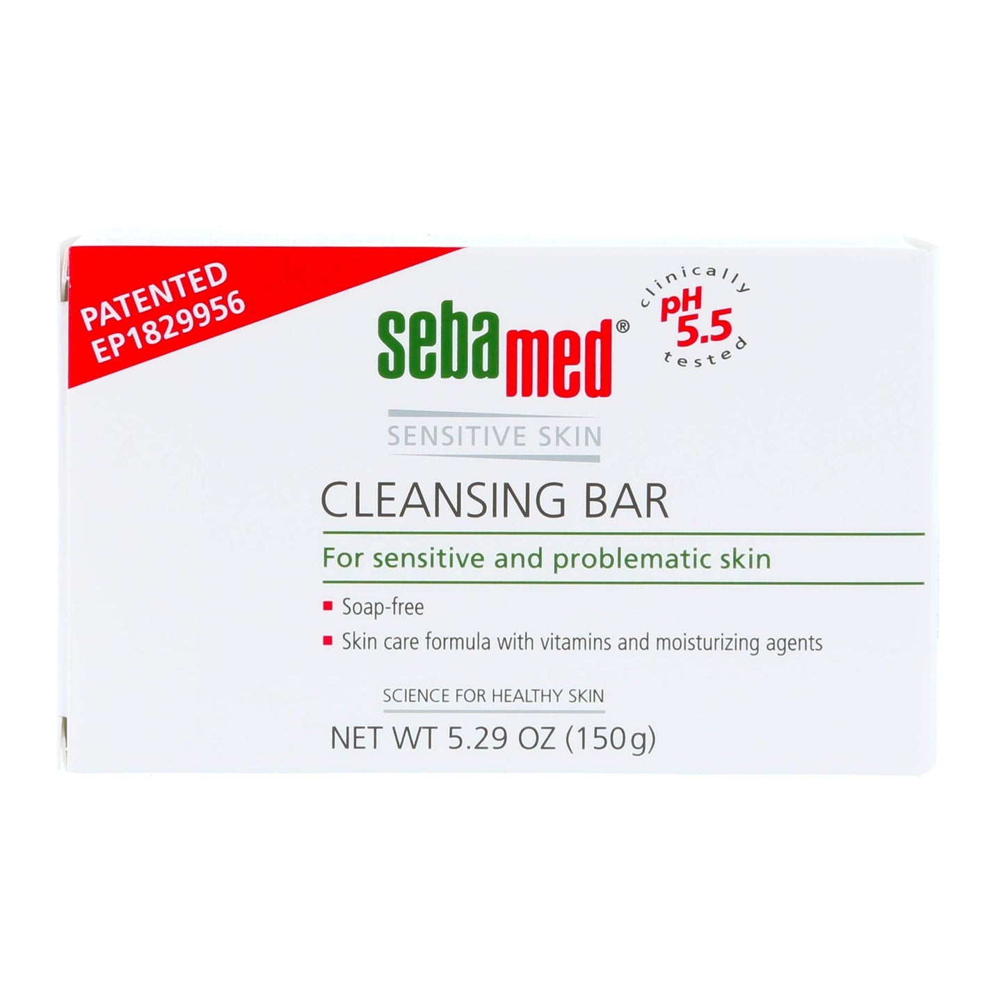 SEBAMED Cleansing Bar - Soap-free Gentle and Deep Pore Hydrating Cleanser with Vitamins and Lecithin - Recommended for Sensitive and Problematic Skin Beauty & Personal Care SEBAMED