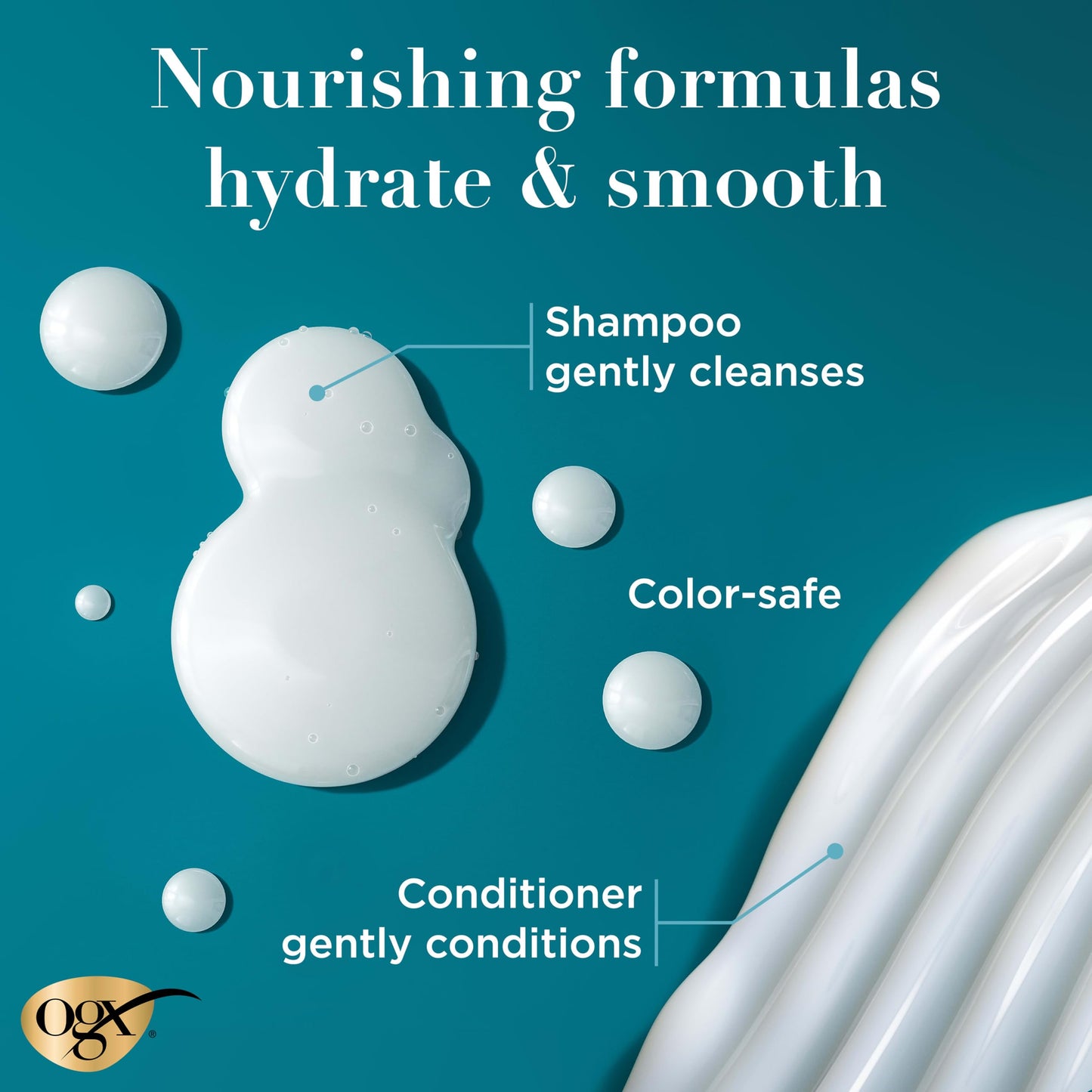 OGX Shampoo and Conditioner Set, Nourishing + Coconut Milk, Shampoo and Conditioner for Moisturizing & Strengthening Hair Care, Formulated without Beauty & Personal Care OGX