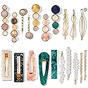 Mehayi 20 PCS Macaron Pearl Acrylic Resin Fashion Hair Clips Set, Cute Hair Barrettes Bobby Pins, Boho Fancy Hairpin Accessories Headwear Styling Beauty & Personal Care Mehayi