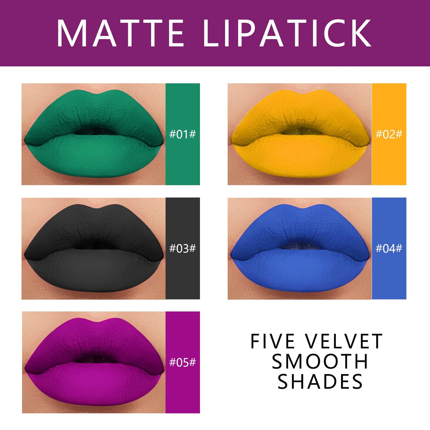 KYDA 10 Colors Lipstick Set, 5 Matte Velvet & 5 Shimmer Metallic Lips Color, Non-Stick Cup Long Wear Lip Glaze, High Pigmented Lipstick Cosmetic Gift Beauty & Personal Care KYDA