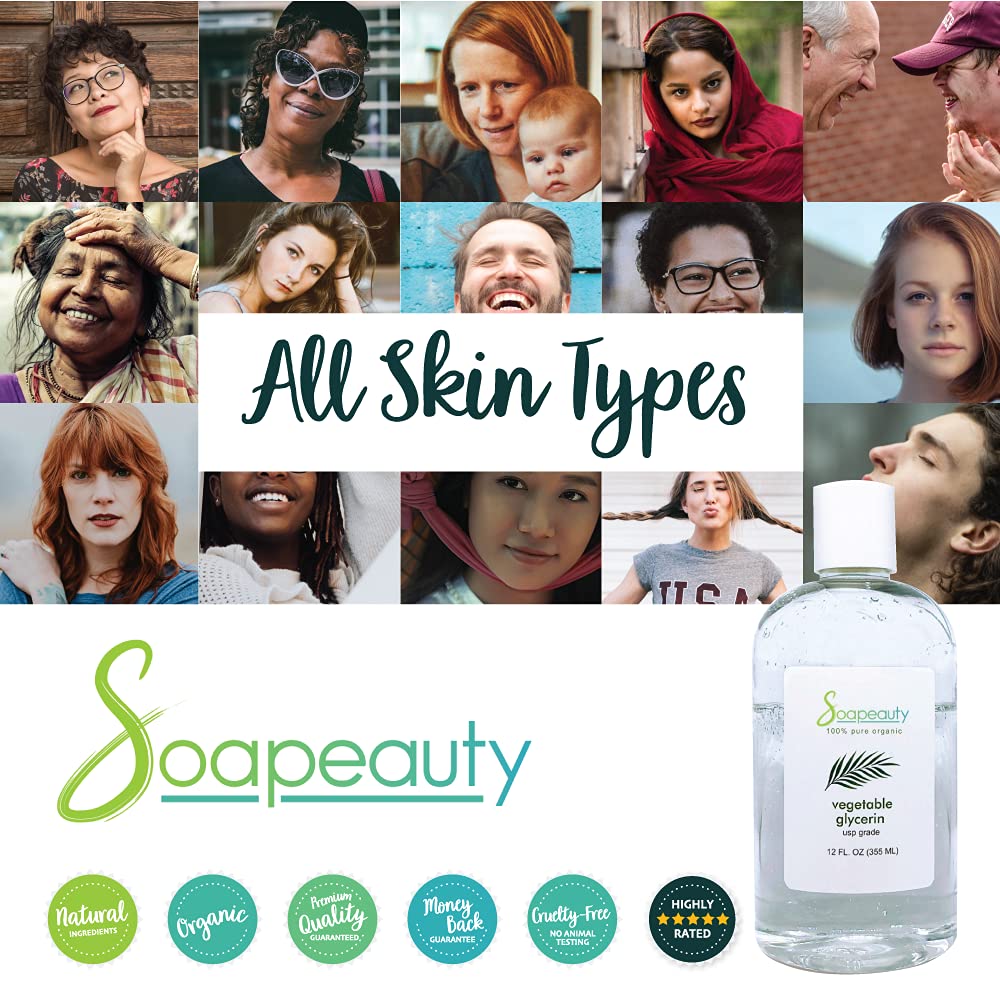VEGETABLE GLYCERIN USP Grade | 100% Pure Natural Non-GMO | Face, Skin, Hair Moisturizer, Soap Making, DIY | 10 lb Beauty & Personal Care Soapeauty