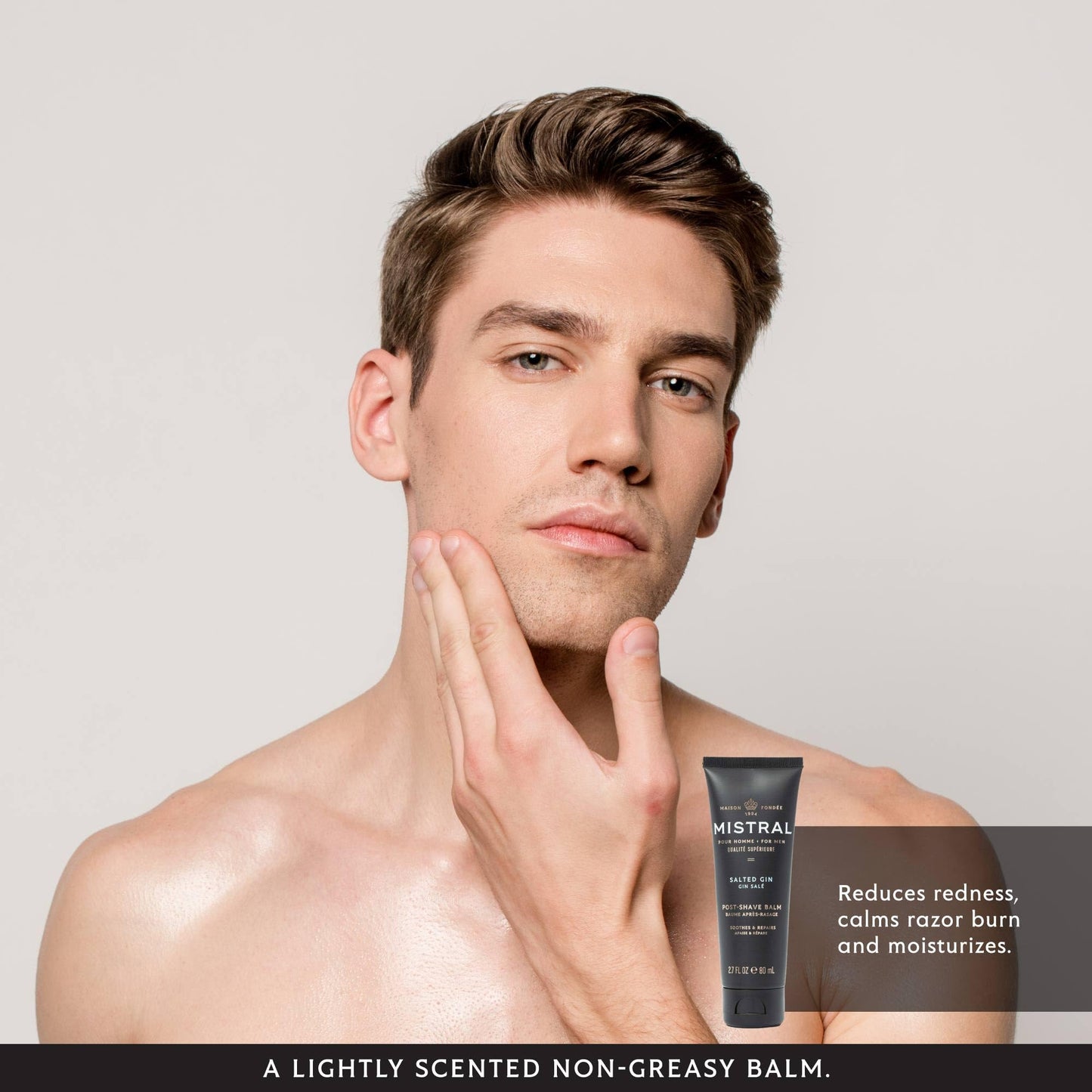 Mistral After Shave Balm, Salted Gin - 2.7 Fl Oz - Hydrating Aftershave for Men with Aloe & Jojoba Oil - Non-Greasy Post Shave Moisturizer, Soothes Beauty and Personal Care Mistral