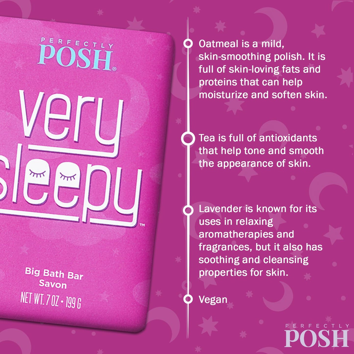 Perfectly Posh - Very Serene Big Bath Soap Bar - Soothing and Moisturizing Soap with Lavender & Shea Butter - for Rejuvenating Bath Time - 7oz Beauty & Personal Care Perfectly Posh