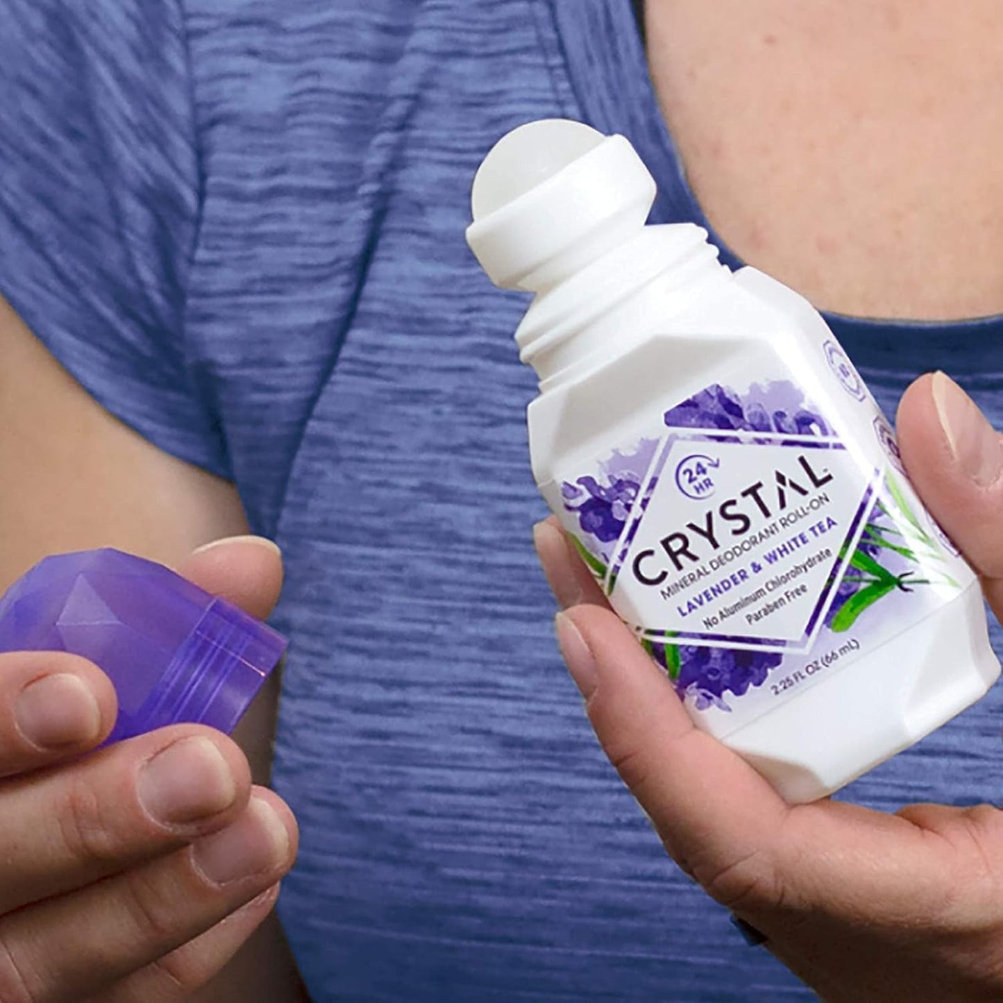Crystal Mineral Deodorant Roll-On, Lavender & White Tea 2.25 oz (Pack of 12) Beauty and Personal Care Crystal Essence