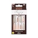 KISS Classy, Press On Nails, Nail glue included, 'Sophisticated', Silver, Extra-Long Size, Coffin Shape, Includes 30 Nails, 2g glue, 1 Manicure Stick Beauty & Personal Care kiss new york