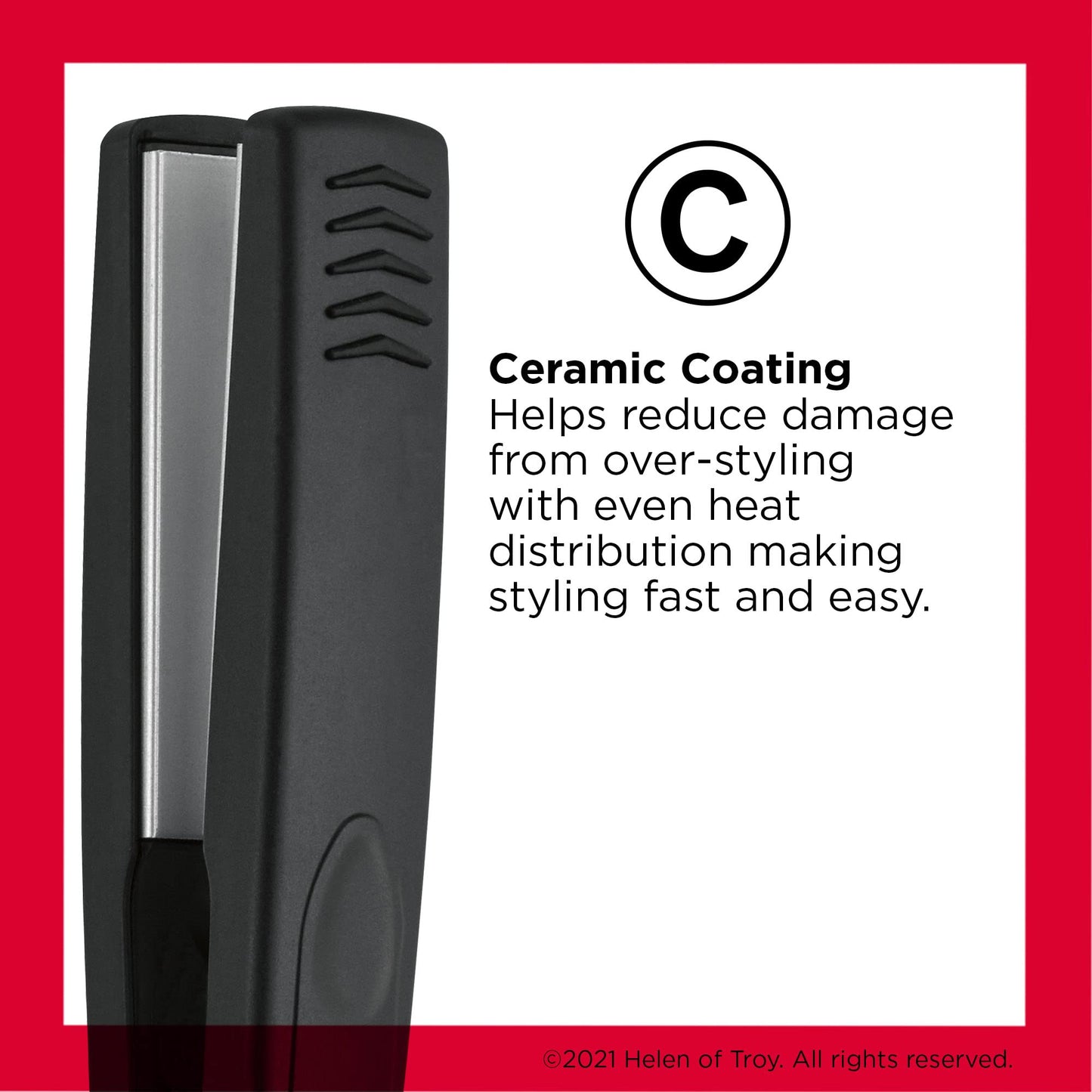 Revlon Smooth and Straight Ceramic Flat Iron | Fast Results, Smooth Styles (1 in) Beauty & Personal Care REVLON