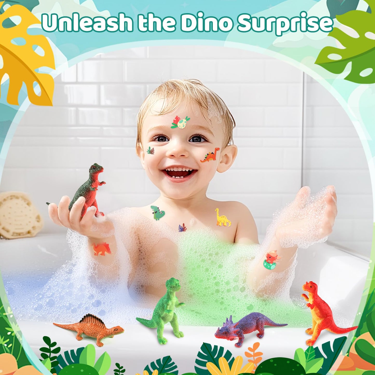 Bath Bombs for Kids with Surprise Toys Inside - 9 Pack Dinosaur Bath Bombs Gift Set, Dinosaur Toys for Kids 3 4 5 6 7 8 9 Years, Birthday Gifts Beauty and Personal Care STARYAR