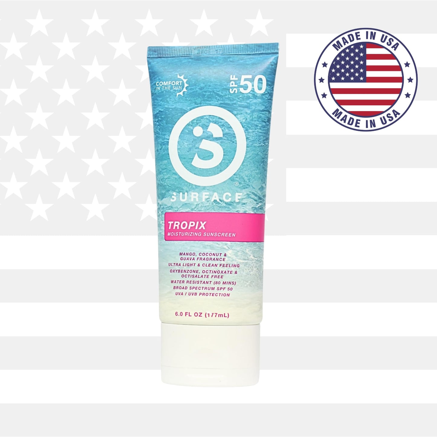 Surface Sunscreen Lotion SPF 50 for Face & Body, Lightweight Natural Formula, Reef Friendly, Broad Spectrum UVA UVB Protection, Water Resistant Sun Beauty & Personal Care Surface Sun Systems