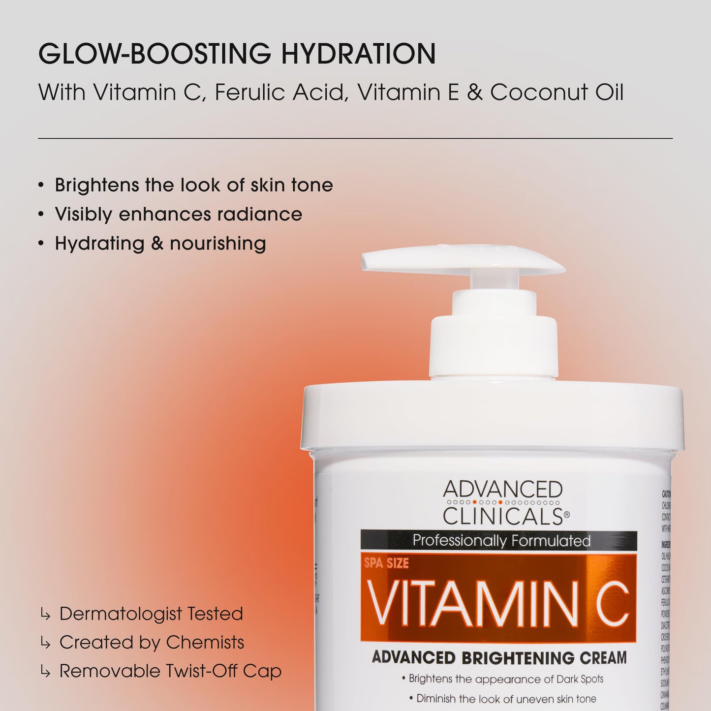 Advanced Clinicals Vitamin C Brightening Cream + Manuka Honey Body Lotion & Face Moisturizer 2pc Skincare Set For Women & Men | Body Butter Creams Beauty & Personal Care Advanced Clinicals
