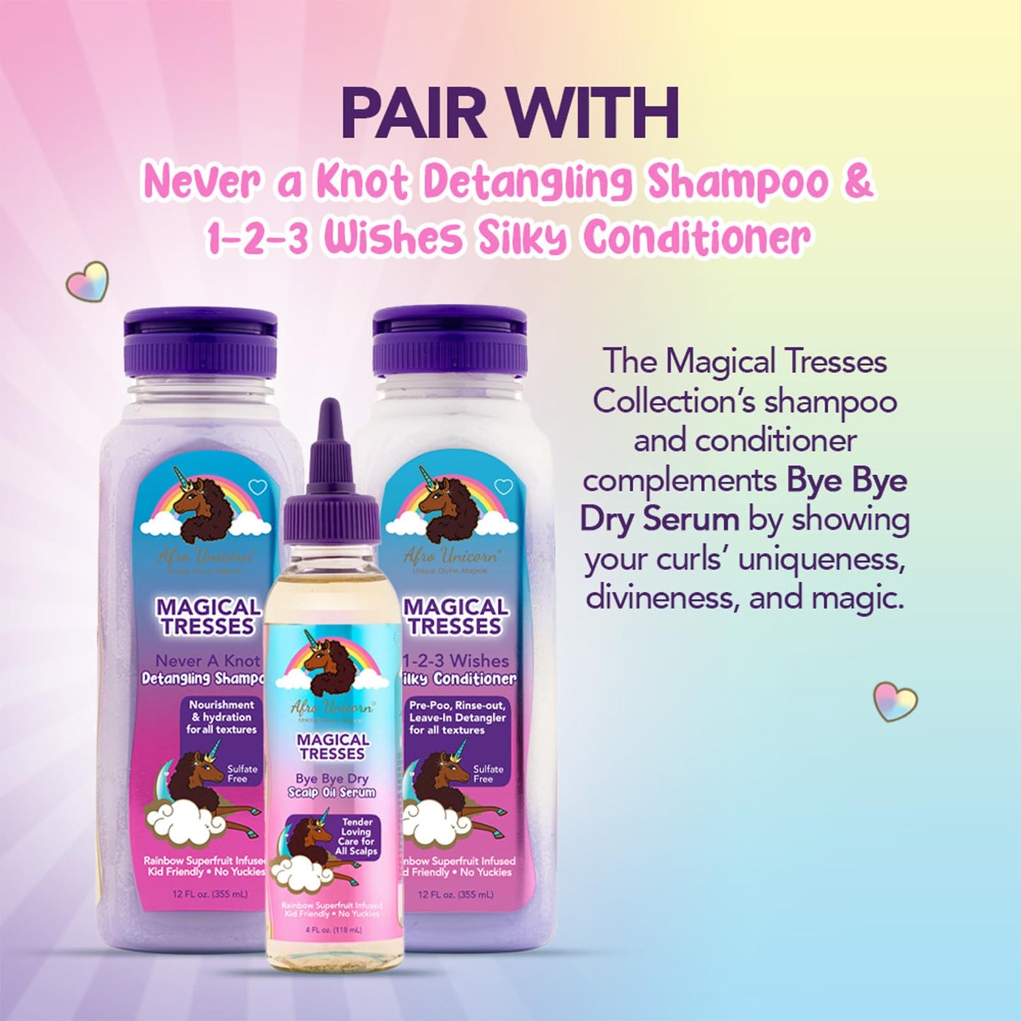 Magical Tresses by Afro Unicorn - Bye Bye Dry Scalp Serum - Soothing, Moisturizing, and Frizz-Eliminating Hair Serum for All Textures and Scalps, 12 Beauty & Personal Care MAGICAL TRESSES