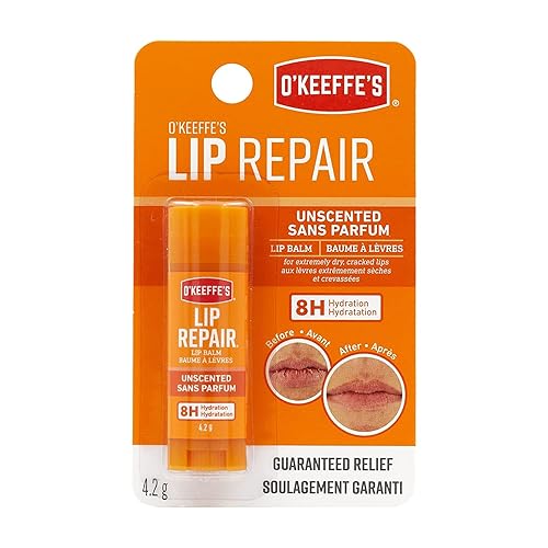 O'Keeffe's Unscented Lip Repair Lip Balm for Dry, Cracked Lips, Stick, (Pack of 5) Beauty & Personal Care O'Keeffe's