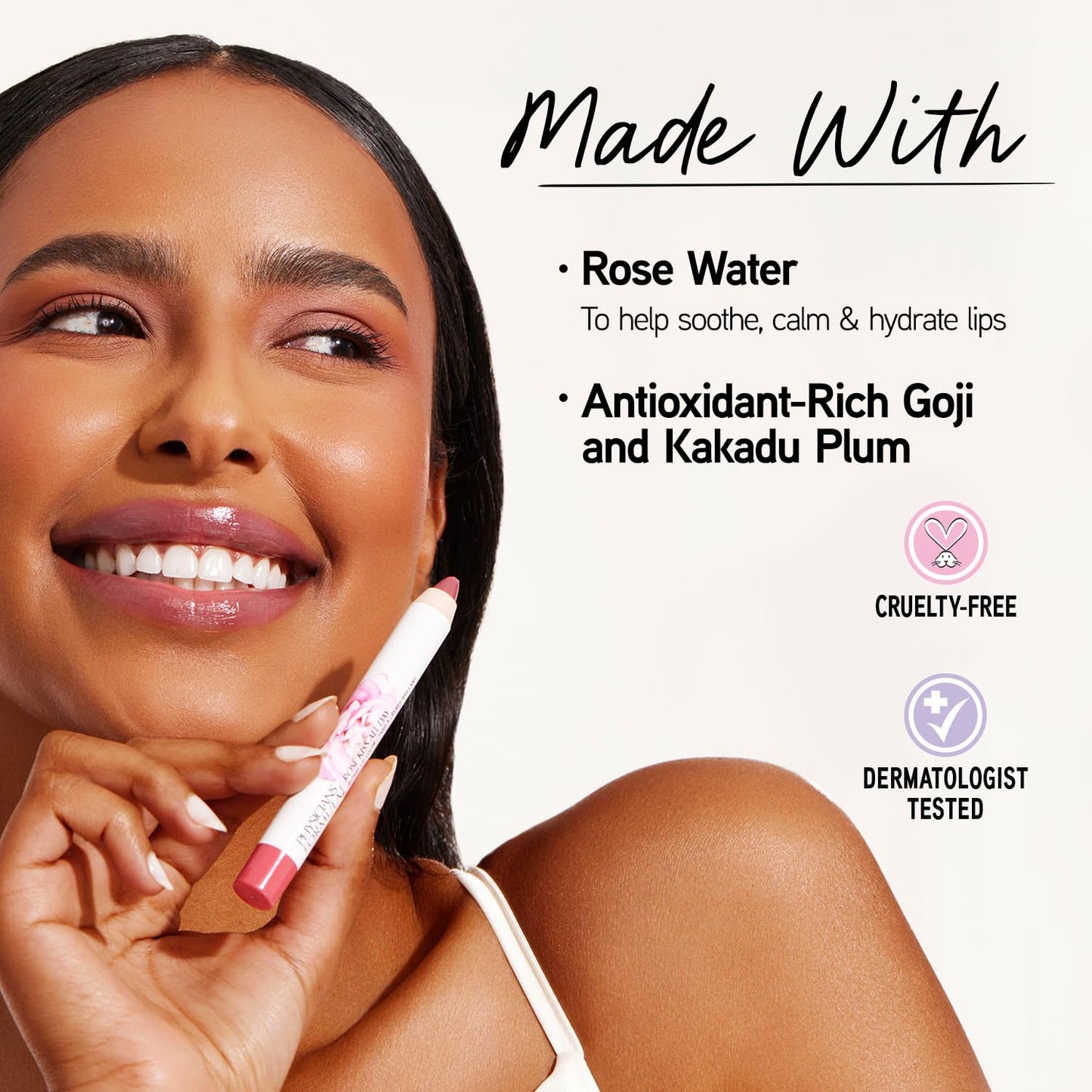 Physicians Formula Rosé Kiss All Day Glossy Lipstick Lip Color Makeup, Pink Blind Date | Dermatologist Tested, Clinicially Tested Beauty & Personal Care Physicians Formula