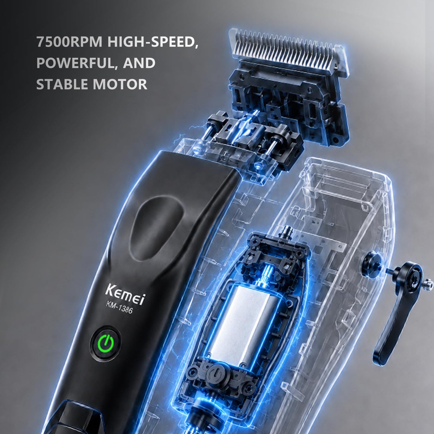 KEMEI 1386 Professional Hair Clippers for Men with Charging Base Beauty and Personal Care KEMEI