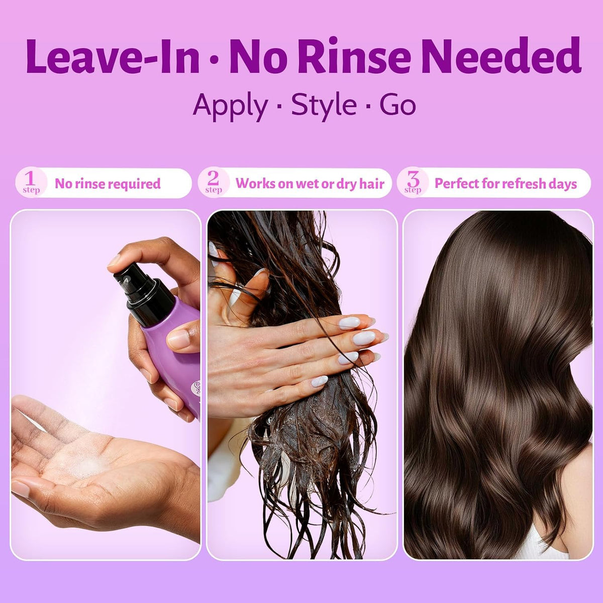 Luseta Curl Leave-In Spray with Coconut Oil?Frizz Control & Bounce, 8.5oz