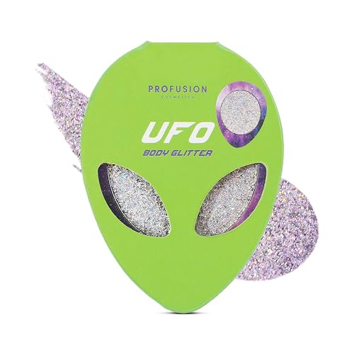 Profusion Cosmetics UFO Body Glitter, Chunky & Fine Pressed Glitter for Face & Body, Long-Lasting Multi-Purpose Sparkly Makeup for Festivals, Parties Beauty & Personal Care Profusion Cosmetics