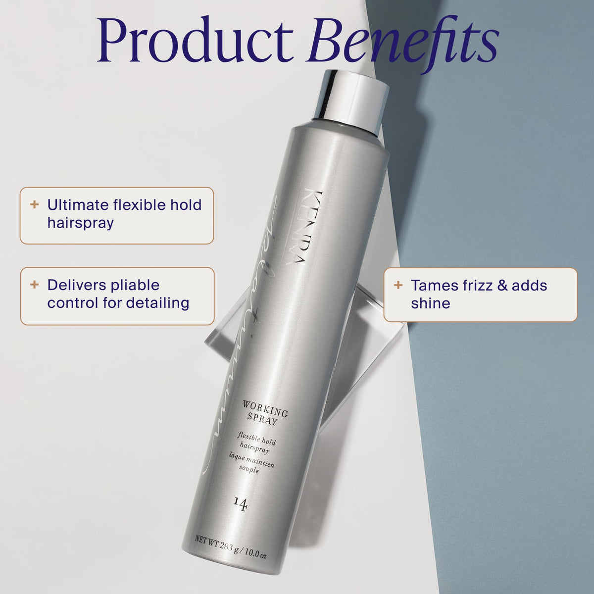 Kenra Professional Platinum Working Spray 14 50% | Flexible Hold Hairspray | Fast-Drying, Non-Sticky | Creates Volume & Texture | Leaves Hair