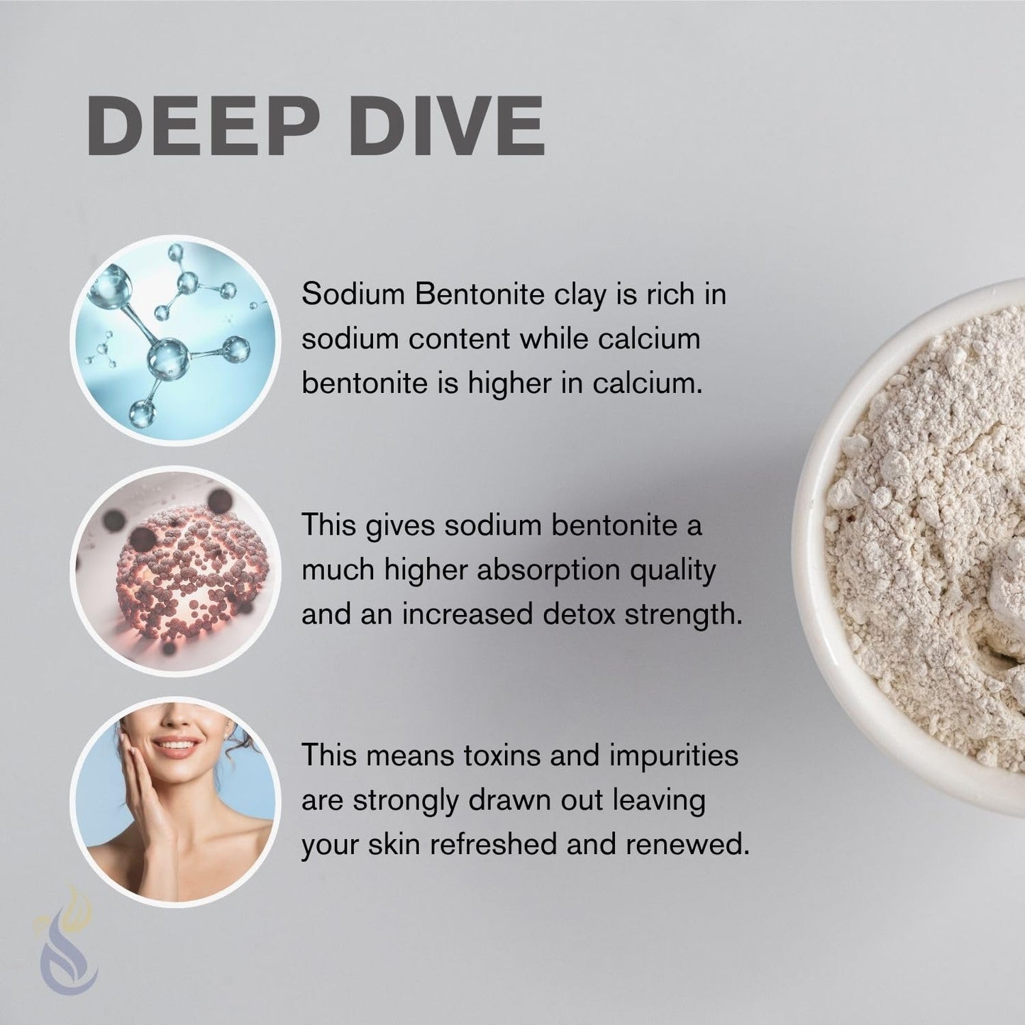 ClearLee Bentonite Clay Cosmetic Grade Powder - 100% Pure Natural Powder - Indian Clay - Great For Skin Detox, Rejuvenation, and More - Heal Damaged Beauty & Personal Care ClearLee