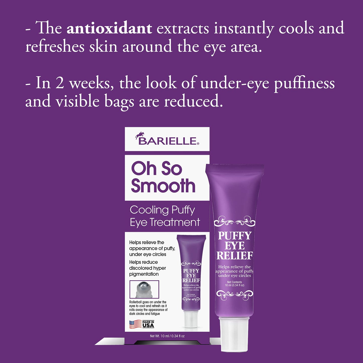 BARIELLE Oh So Smooth Cooling Puffy Eye Treatment .34 oz. Beauty & Personal Care BARIELLE