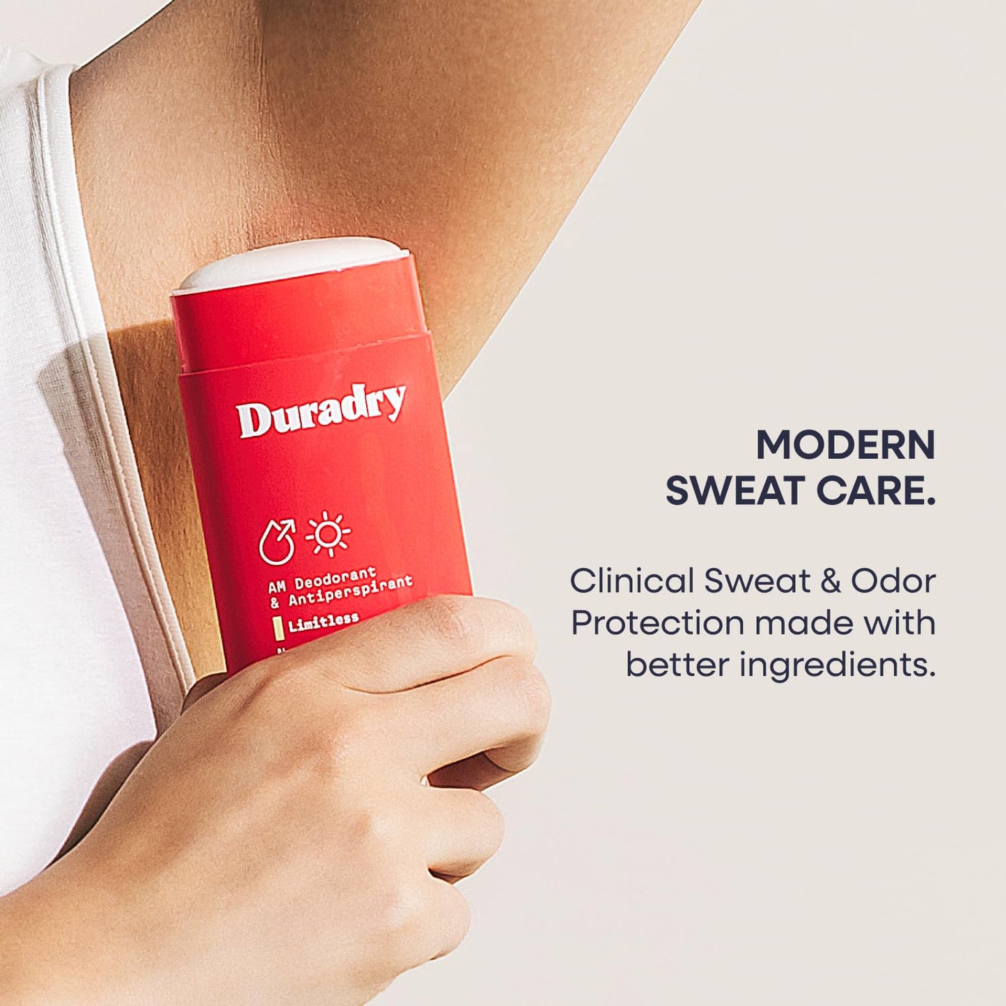 Clinical Sweat Control Stick - Antiperspirant Deodorant for Women and Men - Clean Formula with Natural Ingredients - Fights Odor & Excessive Sweat Beauty and Personal Care Duradry