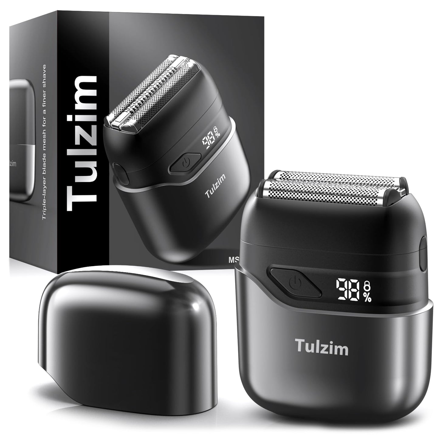 ????%?????? Tulzim Electric Foil Shaver for Men: Cordless Electric Razor for Face & Beard - 3 Floating Blades, 100-Min Runtime, USB-C Fast Charge, IPX7 Beauty and Personal Care Tulzim