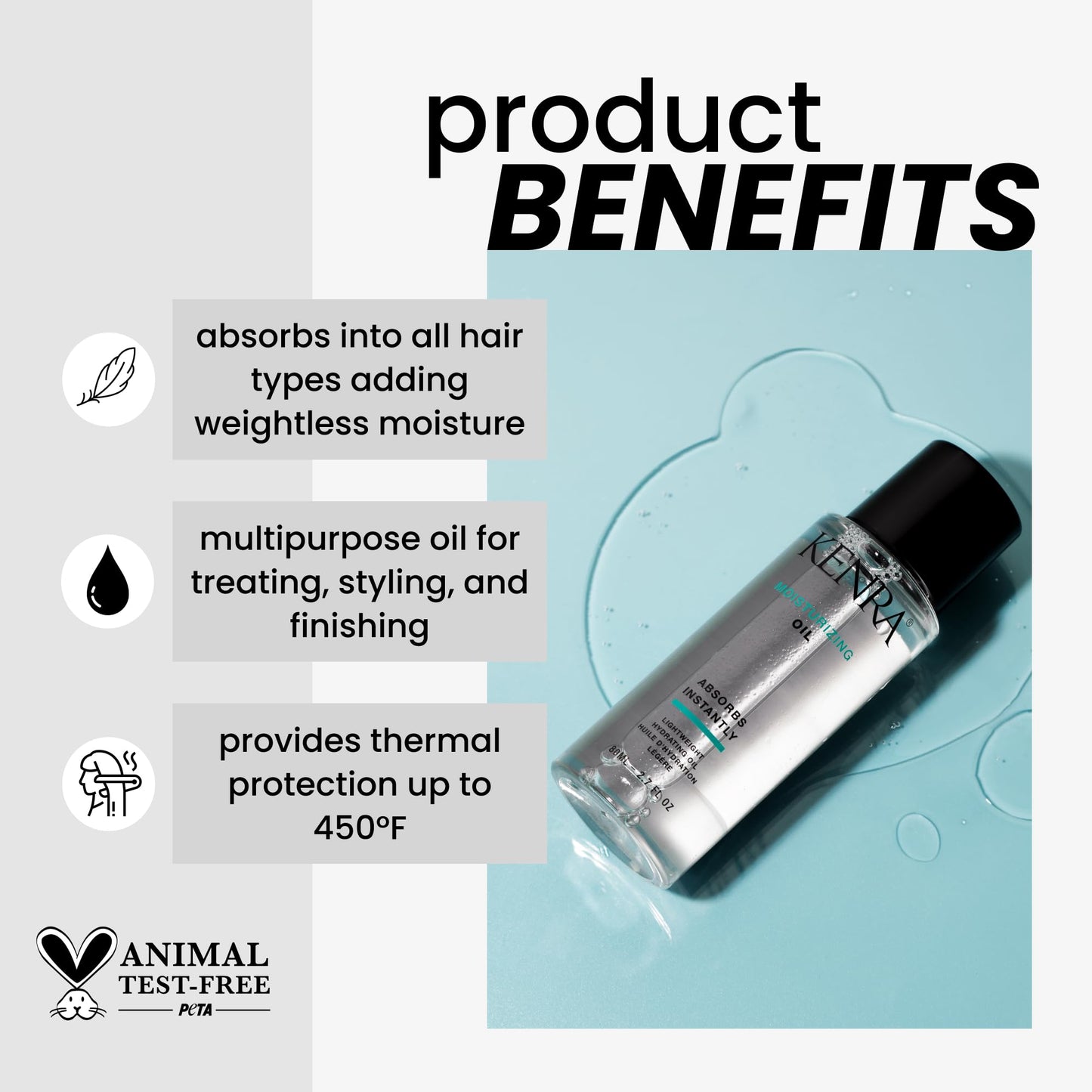 Kenra Professional Moisturizing Oil | Lightweight Hydrating Oil | Absorbs Instantly | Multipurpose Oil For Treating, Styling, & Finishing | Provides Beauty & Personal Care Kenra