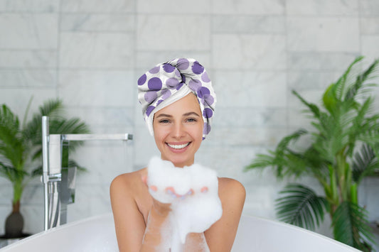2-in-1 Shower Cap & Hair Towel Wrap for Women - Lightweight Towel Wrap with Elastic Loop for Drying & Conditioning - Ideal for All Hair Types Beauty and Personal Care Cap Wrap