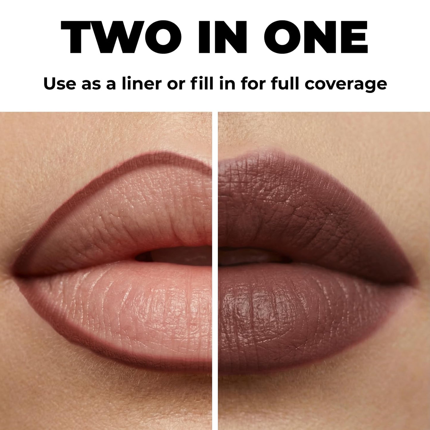 Lamel Gel Lip Liner Pencil - Intense Brown - 2-in-1 Waterproof Lip Liner - 8-Hour Wear, Creamy Texture, Sharpenable, High Pigment - Provides Smooth Beauty & Personal Care Lamel