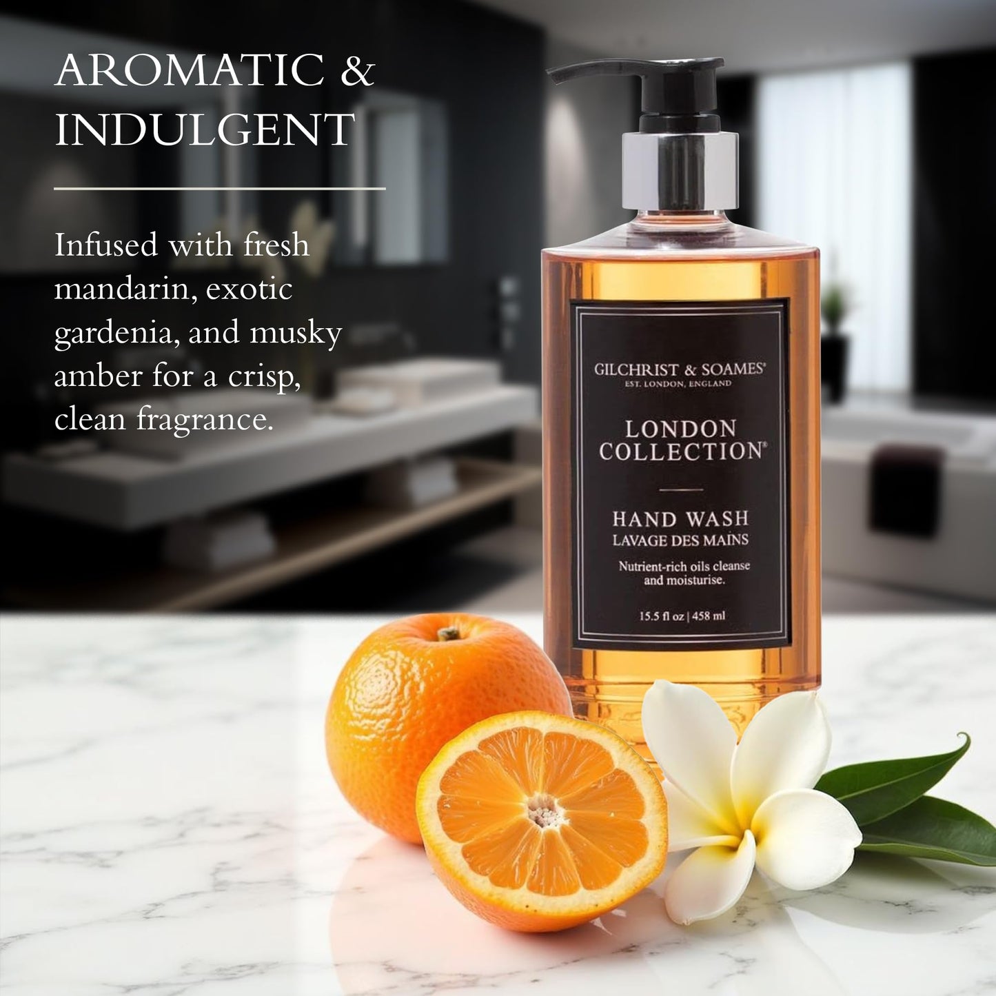 Gilchrist & Soames London Hand Wash - Natural Moisturizing Liquid Cleanser With Red Tea, Soy, Grape Seed Oil, & Ginkgo - Paraben & Sulfate Free Soap Beauty & Personal Care Gilchrist & Soames