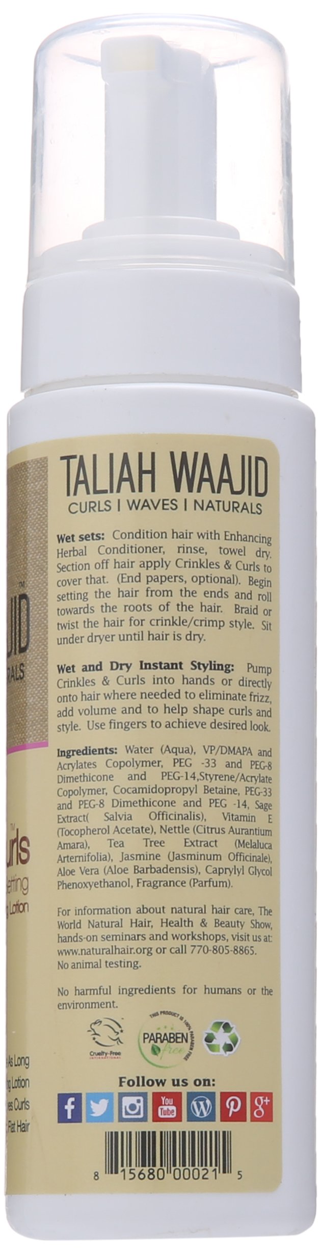 Taliah Waajid Crinkles & Curls Natural Hair Setting & Styling Lotion - 8 oz Beauty & Personal Care Taliah Waajid black earth products