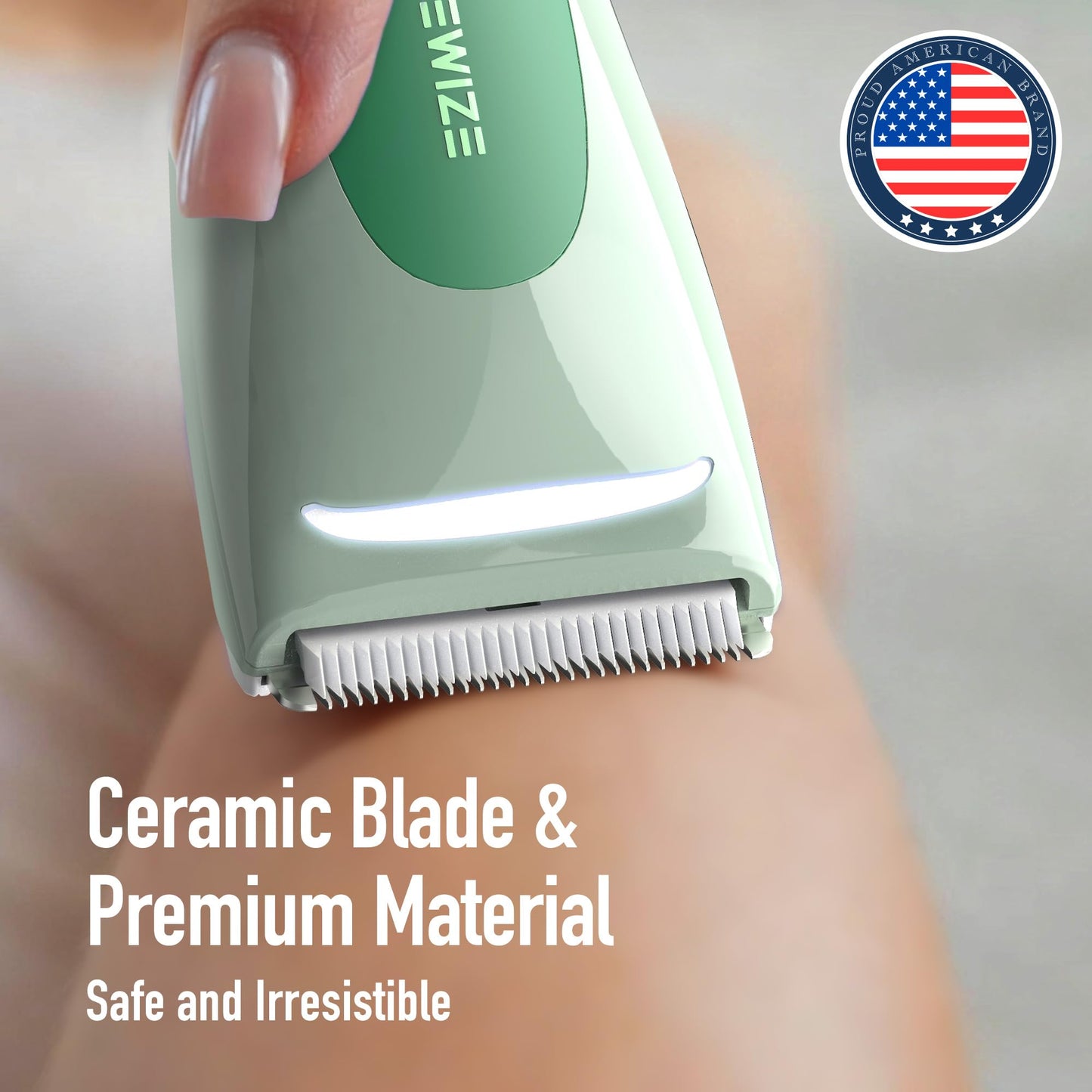 BAREWIZE Bikini Trimmer for Women, Electric Shaver for Women - LED Light, IPX7 Waterproof, USB-C Rechargeable, Ceramic Blade - Electric Razors Beauty and Personal Care BAREWIZE