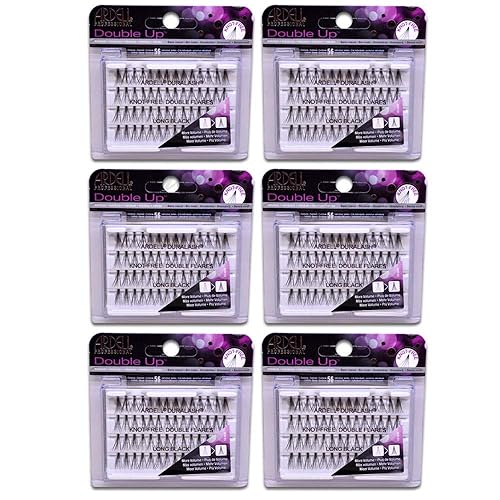 (6 PACK) Ardell Double Up Knot Free Double Flares Long Black Beauty & Personal Care Ardell