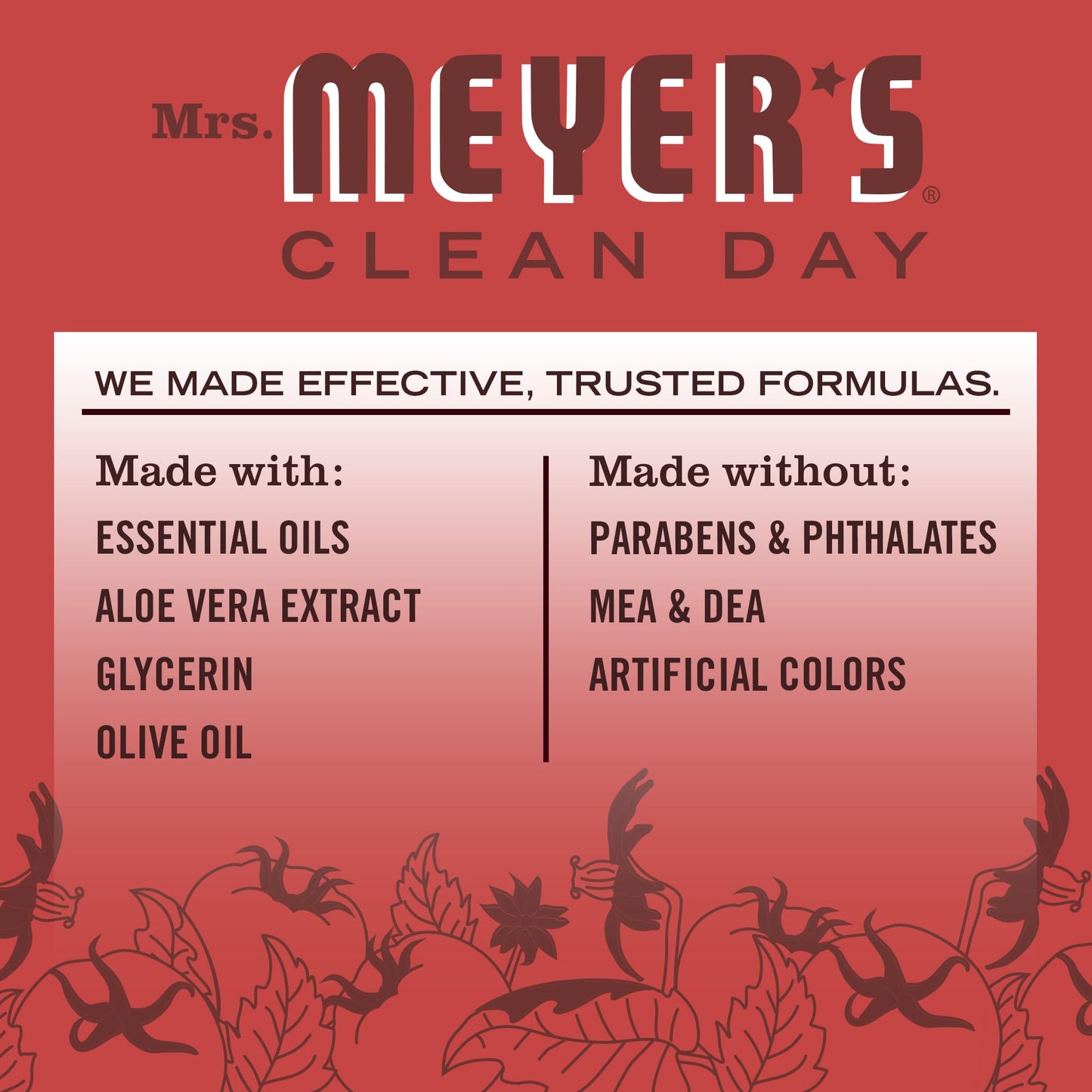 MRS. MEYER'S CLEAN DAY Liquid Hand Soap, Tomato Vine Scent, 12.5 Ounce Bottle Beauty & Personal Care Mrs. MEYER'S