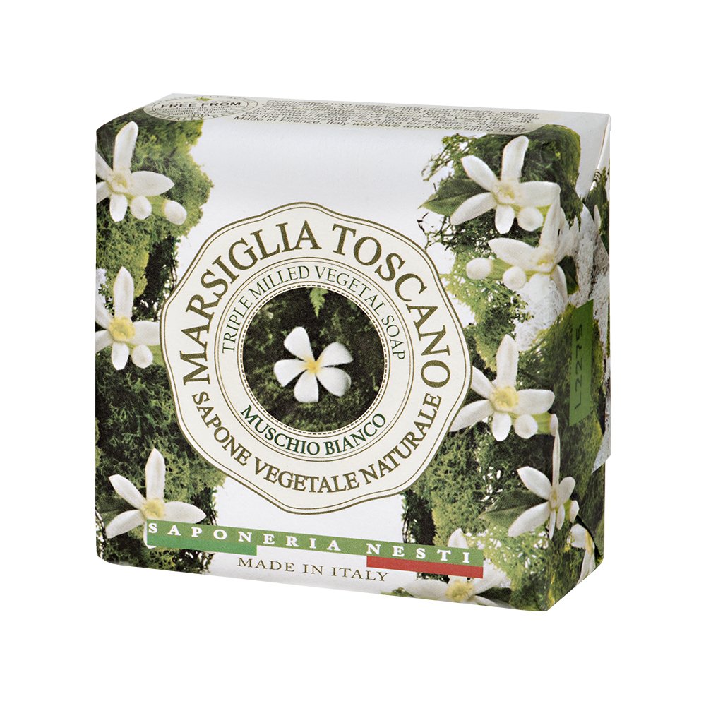 Nesti Dante Marsiglia Toscano Triple Milled Vegetal Soap, Muschio Bianco, 7 Ounce Beauty & Personal Care Nesti Dante