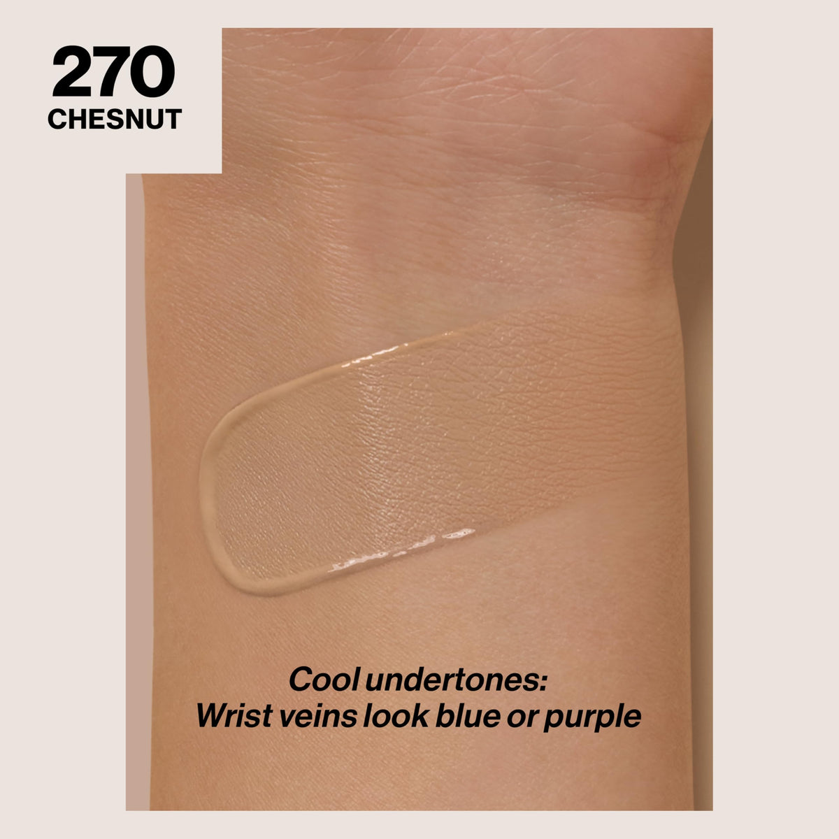 Revlon Liquid Foundation, ColorStay Face Makeup for Combination & Oily Skin, SPF 15, Medium-Full Coverage with Matte Finish, Chestnut (270), 1.0 oz Beauty & Personal Care REVLON