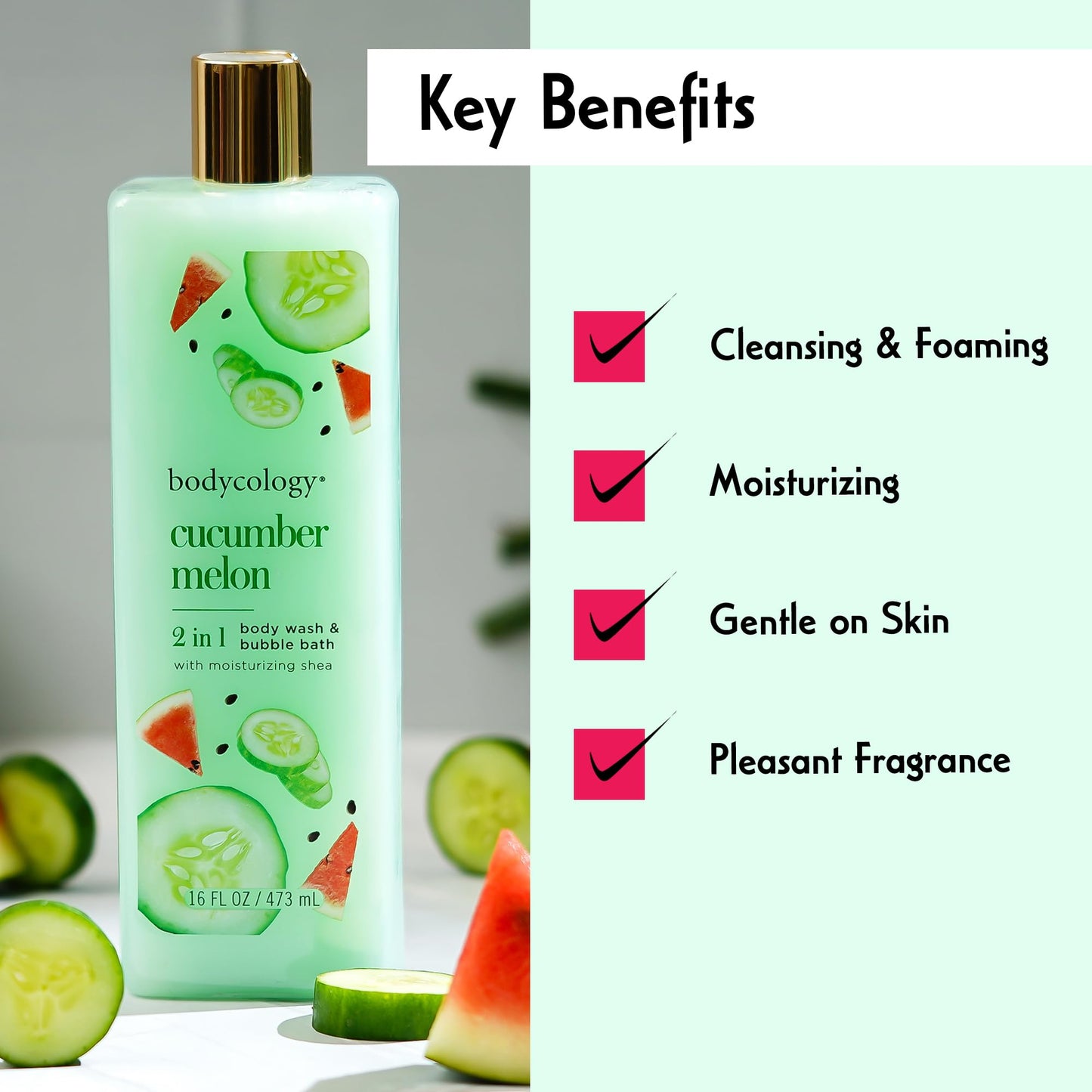 Bodycology Cucumber Melon Body Wash Women 16 oz Beauty & Personal Care Bodycology
