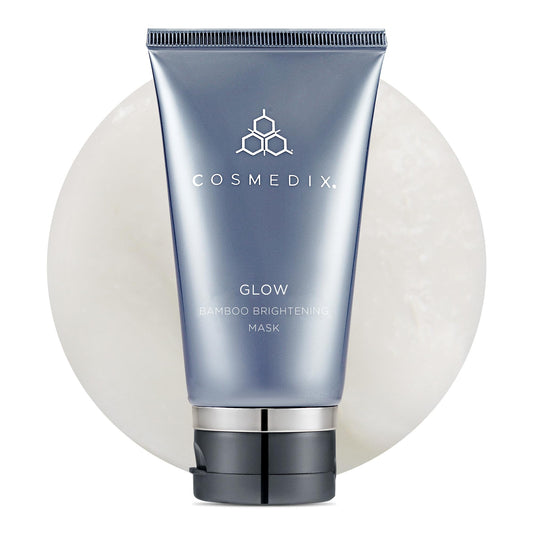 COSMEDIX Glow Bamboo Brightening Facial Mask - PM Exfoliating Facial Scrub for Tired, Dull & Uneven Skin - Anti-Aging Gentle Night Face Exfoliator Beauty & Personal Care COSMEDIX