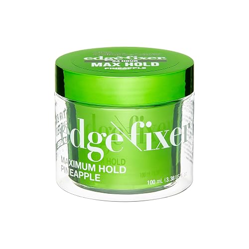 KISS COLORS & CARE Maximum Hold Edge Fixer, Non-Greasy Gel Formula Infused With Biotin B7, 24 Hour Hold, ‘Pineapple’ Scented, 3.38 Fl. Oz. (100 ml) Beauty & Personal Care KISS COLORS & CARE