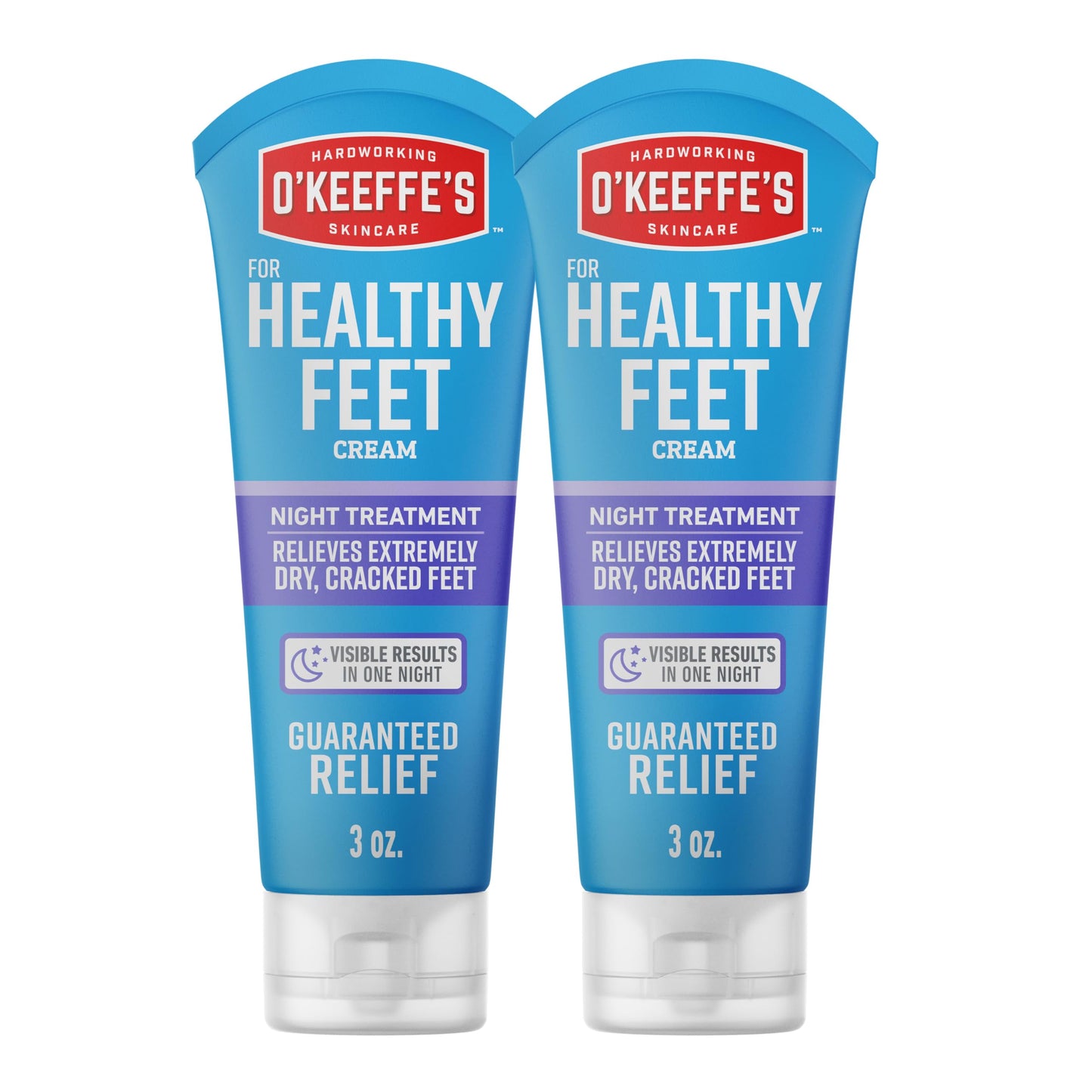 O'Keeffe's for Healthy Feet Night Treatment Foot Cream 3 oz Tube (2 Pack)- Guaranteed Overnight Relief for Extremely Cracked, Dry Feet, Repairing Beauty & Personal Care O'Keeffe's